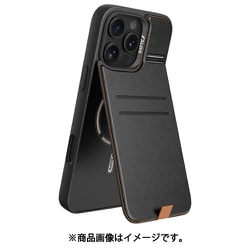 iPhone 16 Pro Max 対応 ケース MagSafe 対応 カード 収納 レザー スマホケース スタンド 付き マグセーフ スマホカバー Slim Magsafe Card Wallet Kickstand ブラック RT_IPGCSPTSK_BK