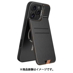 iPhone 16 Pro 対応 ケース MagSafe対応 カード 収納 レザー スマホケース カード入れ スタンド 付き マグセーフ スマホカバー Slim Magsafe Card Wallet Kickstand ブラック RT_IPRCSPTSK_BK