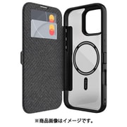 iPhone 16 Plus 対応 ケース マグセーフ 対応 手帳型 耐衝撃 クリア カバー 背面 レザー カード 収納 手帳型ケース Urban Folio MagSafe ブラック RT_IPBCSPLUM_BK