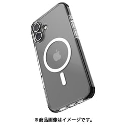 iPhone 16 対応 ケース MagSafe 対応 耐衝撃 クリア カバー 背面 ハード 透明 マグセーフ スマホケース Clear MagSafe ブラック RT_IPNCSPTMC_BK