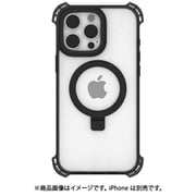 iPhone 16 Pro Max 対応 ケース クリア MagSafe対応 スタンド リング付き 耐衝撃 MIL規格 スマホケース マグセーフ リング スマホカバー Dual Impact Kick MagSafe ブラック RT_IPGCSPTDK_BK