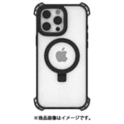 iPhone 16 Pro 対応 ケース クリア MagSafe対応 スタンド リング付き 耐衝撃 MIL規格 スマホケース マグセーフ リング スマホカバー Dual Impact Kick MagSafe ブラック RT_IPRCSPTDK_BK