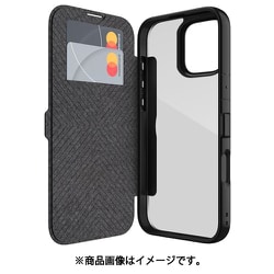 iPhone 16 Pro Max 対応 ケース 手帳型 耐衝撃 MIL 規格 クリア カバー 背面 レザー カード 収納 手帳型ケース Urban Folio ブラック RT_IPGCSPLUF_BK
