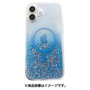 iPhone 16 対応 ケース クリア オシャレ キラキラ 可愛い MagSafe 対応 耐衝撃 スマホケース ラメ かわいい マグセーフ スマホカバー Starburst ブルー BT_IPNCSPTSB_BL