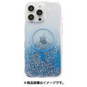 iPhone 16 Pro 対応 ケース クリア オシャレ キラキラ 可愛い MagSafe 対応 耐衝撃 スマホケース ラメ かわいい マグセーフ スマホカバー Starburst ブルー BT_IPRCSPTSB_BL