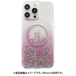 iPhone 16 Pro Max 対応 ケース クリア オシャレ キラキラ 可愛い MagSafe 対応 耐衝撃 スマホケース ラメ かわいい マグセーフ スマホカバー Starburst ピンク BT_IPGCSPTSB_PK