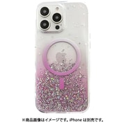 iPhone 16 Pro Max 対応 ケース クリア オシャレ キラキラ 可愛い MagSafe 対応 耐衝撃 スマホケース ラメ かわいい マグセーフ スマホカバー Starburst ピンク BT_IPGCSPTSB_PK