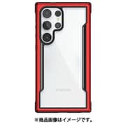 Galaxy S24 Ultra 対応 ケース 耐衝撃 米軍MIL規格 クリア スマホケース アルミ フレーム クリアケース Shield レッド RT_G4LCSAPSH_RD
