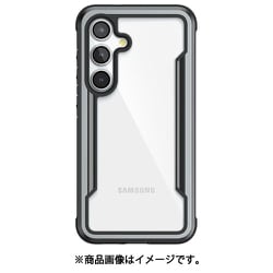 Galaxy S24 対応 ケース 耐衝撃 米軍MIL規格 クリア スマホケース 薄型 アルミ フレーム クリアケース Shield ブラック RT_G4SCSAPSH_BK