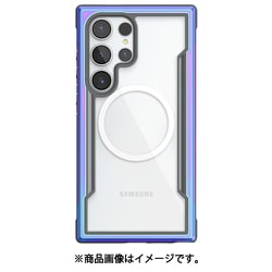 Galaxy S24 Ultra 対応 ケース MagSafe Qi2 対応 耐衝撃 米軍MIL規格 クリア スマホケース アルミ フレーム Shield MagSafe イリデセント RT_G4LCSAPSA_IR