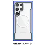 Galaxy S24 Ultra 対応 ケース MagSafe Qi2 対応 耐衝撃 米軍MIL規格 クリア スマホケース アルミ フレーム Shield MagSafe イリデセント RT_G4LCSAPSA_IR
