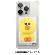 MagSafe 対応 カードケース ラインフレンズ かわいい カード 収納 ポケット 薄型 透明 マグセーフ カード入れ マグネット 内蔵 カードホルダー LINE FRIENDS Brown & Sally CLEAR CARD POCKET サリー EL_IWMCPPCLU_SA
