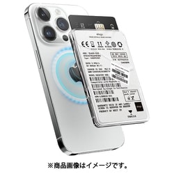 MagSafe 対応 カードケース カード 収納 ポケット 薄型 透明 マグセーフ カード入れ マグネット 内蔵 カードホルダー monthly elago MAGNETIC CLEAR CARD POCKET ハードディスク EL_IWMCPPCMK_HD