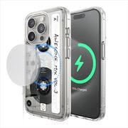 iPhone15Pro 対応 ケース MagSafe 対応 耐衝撃 クリア スマホケース おしゃれ デザイン マグセーフ カバー monthly elago MAGNETIC HYBRID CASE カセットテープ EL_IOPCSPTMQ_CT