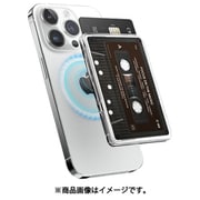 MagSafe 対応 カードケース カード 収納 ポケット 薄型 透明 マグセーフ カード入れ マグネット 内蔵 カードホルダー monthly elago MAGNETIC CLEAR CARD POCKET カセットテープ EL_IWMCPPCMK_CT