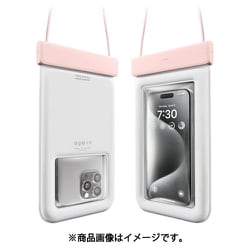 スマホ 対応 ストラップ 付 スマホポーチ IP68 防水 カード 収納 お風呂 海 プール 落下防止 ネックストラップ ポーチ 首掛け 防水ケース WATERPROOF PHONE POUCH ラブリーピンク EL_SPACSNYWT_PK