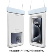 スマホ 対応 ストラップ 付 スマホポーチ IP68 防水 カード 収納 お風呂 海 プール 落下防止 ネックストラップ ポーチ 首掛け 防水ケース WATERPROOF PHONE POUCH ライトブルー EL_SPACSNYWT_LB