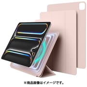 iPad Pro13インチ 2024 対応 ケース スタンド カバー 強力 マグネット 式 分離式 iPadスタンド 角度調整 可能 背面 保護 マグネットスタンド MAGNET FOLIO サンドピンク EL_PPFCSPLMF_PK