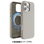 iPhone 16 Pro Max 対応 ケース MagSafe 対応 レザー 耐衝撃 スマホケース マグセーフ スマホカバー レザーケース MAGNETIC LEATHER CASE ライトグレー EL_IPGCSPLL5_LG