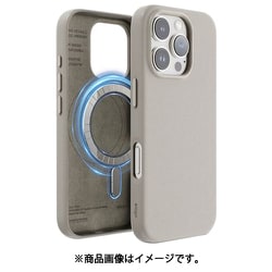 iPhone 16 Pro 対応 ケース MagSafe 対応 レザー 耐衝撃 スマホケース マグセーフ スマホカバー レザーケース MAGNETIC LEATHER CASE ライトグレー EL_IPRCSPLL5_LG