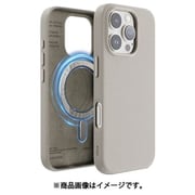iPhone 16 Pro 対応 ケース MagSafe 対応 レザー 耐衝撃 スマホケース マグセーフ スマホカバー レザーケース MAGNETIC LEATHER CASE ライトグレー EL_IPRCSPLL5_LG