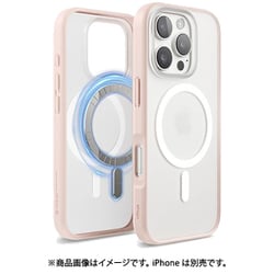 iPhone 16 Pro 対応 ケース クリア MagSafe 対応 耐衝撃 ハイブリッド スマホケース 薄型 軽量 マグセーフ スマホカバー MagSafe HYBRID CASE ピンク EL_IPRCSPTMY_PK