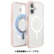 iPhone 16 対応 ケース クリア MagSafe 対応 耐衝撃 ハイブリッド スマホケース 薄型 軽量 マグセーフ スマホカバー MagSafe HYBRID CASE ピンク EL_IPNCSPTMY_PK