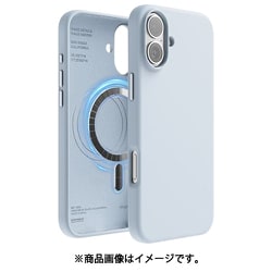 iPhone 16 Plus 対応 ケース MagSafe 対応 シリコン 耐衝撃 スマホケース 指紋 防止 サラサラ マグセーフ シリコンケース MAGNETIC SILICONE CASE ライトブルー EL_IPBCSSCS5_LB