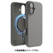 iPhone 16 対応 ケース MagSafe 対応 シリコン 耐衝撃 スマホケース 指紋 防止 サラサラ マグセーフ シリコンケース MAGNETIC SILICONE CASE ミディアムグレー EL_IPNCSSCS5_MG