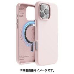 iPhone 16 Pro Max 対応 ケース MagSafe 対応 シリコン 耐衝撃 スマホケース 指紋 防止 サラサラ マグセーフ シリコンケース MAGNETIC SILICONE CASE ラブリーピンク EL_IPGCSSCS5_LP