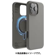 iPhone 16 Pro Max 対応 ケース MagSafe 対応 シリコン 耐衝撃 スマホケース 指紋 防止 サラサラ マグセーフ シリコンケース MAGNETIC SILICONE CASE ミディアムグレー EL_IPGCSSCS5_MG