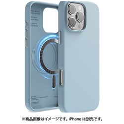 iPhone 16 Pro Max 対応 ケース MagSafe 対応 シリコン 耐衝撃 スマホケース 指紋 防止 サラサラ マグセーフ シリコンケース MAGNETIC SILICONE CASE スカイブルー EL_IPGCSSCS5_SB