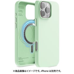 iPhone 16 Pro Max 対応 ケース MagSafe 対応 シリコン 耐衝撃 スマホケース 指紋 防止 サラサラ マグセーフ シリコンケース MAGNETIC SILICONE CASE ソフトミント EL_IPGCSSCS5_SM