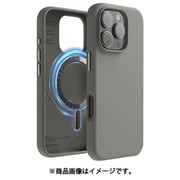 iPhone 16 Pro 対応 ケース MagSafe 対応 シリコン 耐衝撃 スマホケース 指紋 防止 サラサラ マグセーフ シリコンケース MAGNETIC SILICONE CASE ミディアムグレー EL_IPRCSSCS5_MG