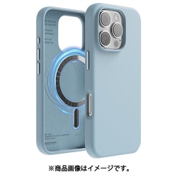 iPhone 16 Pro 対応 ケース MagSafe 対応 シリコン 耐衝撃 スマホケース 指紋 防止 サラサラ マグセーフ シリコンケース MAGNETIC SILICONE CASE スカイブルー EL_IPRCSSCS5_SB