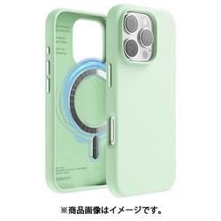 iPhone 16 Pro 対応 ケース MagSafe 対応 シリコン 耐衝撃 スマホケース 指紋 防止 サラサラ マグセーフ シリコンケース MAGNETIC SILICONE CASE ソフトミント EL_IPRCSSCS5_SM