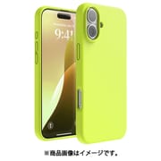 iPhone 16 Plus 対応 ケース シリコン 耐衝撃 スマホケース 指紋 防止 サラサラ シリコンケース SILICONE CASE ネオンイエロー EL_IPBCSSCS3_NY