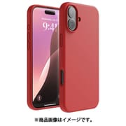 iPhone 16 Plus 対応 ケース シリコン 耐衝撃 スマホケース 指紋 防止 サラサラ シリコンケース SILICONE CASE レッド EL_IPBCSSCS3_RD
