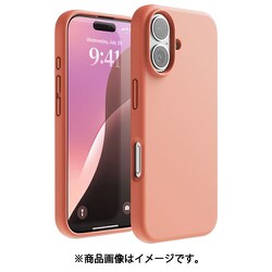 iPhone 16 対応 ケース シリコン 耐衝撃 スマホケース 指紋 防止 サラサラ シリコンケース SILICONE CASE サーモン EL_IPNCSSCS3_SA