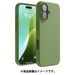 iPhone 16 対応 ケース シリコン 耐衝撃 スマホケース 指紋 防止 サラサラ シリコンケース SILICONE CASE シダーグリーン EL_IPNCSSCS3_CG
