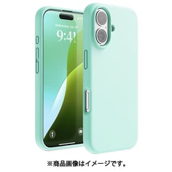 iPhone 16 対応 ケース シリコン 耐衝撃 スマホケース 指紋 防止 サラサラ シリコンケース SILICONE CASE アクアスカイ EL_IPNCSSCS3_AS