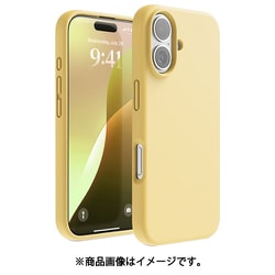 iPhone 16 対応 ケース シリコン 耐衝撃 スマホケース 指紋 防止 サラサラ シリコンケース SILICONE CASE イエロー EL_IPNCSSCS3_YE