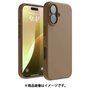 iPhone 16 対応 ケース シリコン 耐衝撃 スマホケース 指紋 防止 サラサラ シリコンケース SILICONE CASE ブラウン EL_IPNCSSCS3_BR