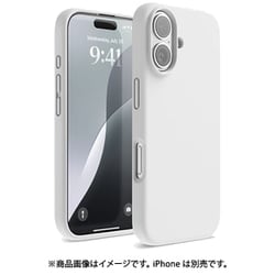 iPhone 16 対応 ケース シリコン 耐衝撃 スマホケース 指紋 防止 サラサラ シリコンケース SILICONE CASE ホワイト EL_IPNCSSCS3_WH