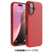 iPhone 16 対応 ケース シリコン 耐衝撃 スマホケース 指紋 防止 サラサラ シリコンケース SILICONE CASE レッド EL_IPNCSSCS3_RD