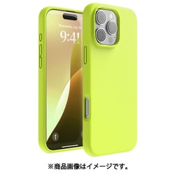 iPhone 16 Pro Max 対応 ケース シリコン 耐衝撃 スマホケース 指紋 防止 サラサラ シリコンケース SILICONE CASE ネオンイエロー EL_IPGCSSCS3_NY