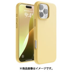 iPhone 16 Pro Max 対応 ケース シリコン 耐衝撃 スマホケース 指紋 防止 サラサラ シリコンケース SILICONE CASE イエロー EL_IPGCSSCS3_YE