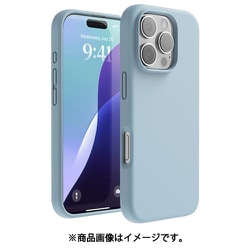 iPhone 16 Pro 対応 ケース シリコン 耐衝撃 スマホケース 指紋 防止 サラサラ シリコンケース SILICONE CASE スカイブルー EL_IPRCSSCS3_SB