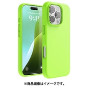 iPhone 16 Pro 対応 ケース シリコン 耐衝撃 スマホケース 指紋 防止 サラサラ シリコンケース SILICONE CASE ライムグリーン EL_IPRCSSCS3_LG