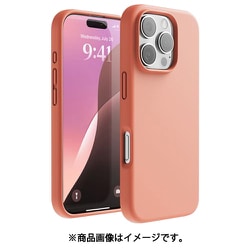 iPhone 16 Pro 対応 ケース シリコン 耐衝撃 スマホケース 指紋 防止 サラサラ シリコンケース SILICONE CASE サーモン EL_IPRCSSCS3_SA